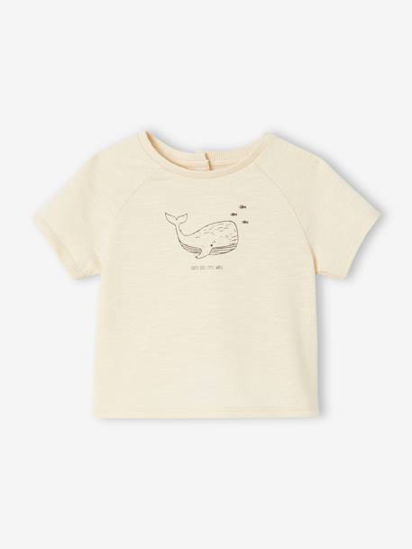 Pack de 2 camisetas de algodón orgánico para bebé recién nacido moka 