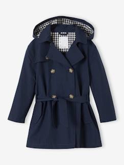 Niña-Abrigos y chaquetas-Trench con capucha desmontable para niña
