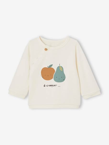 Bebé-Sudaderas, jerséis y chaquetas de punto-Sudaderas-Sweat frutas com abertura à frente, para recém-nascido