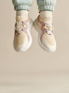 Calzado-Zapatillas deportivas con cordones elásticos y suela gruesa para niña