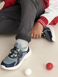 Calzado-Calzado niño (23-38)-Zapatillas deportivas con cordones elásticos y suela gruesa infantiles