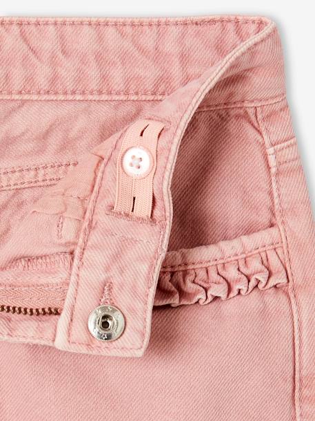 Pantalón recto MorphologiK para niña, talla de cadera ancha rosado+verde sauce 