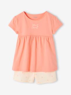 Niña-Pijama con short de gasa de algodón para niña