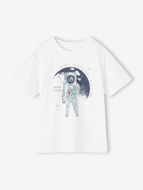 Camiseta con motivo astronauta para niño crudo 