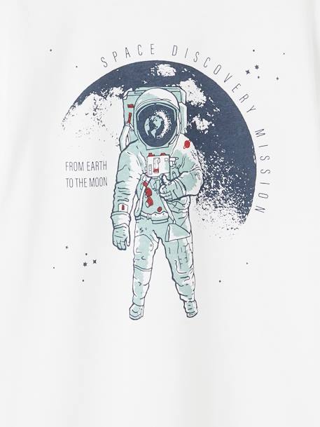 Camiseta con motivo astronauta para niño crudo 