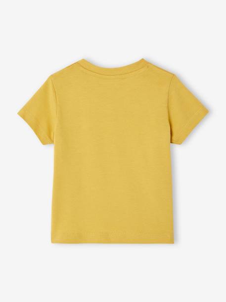 Camiseta colorblock de manga corta para bebé amarillo+VERDE OSCURO LISO 