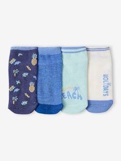 Niño-Ropa interior-Pack de 4 pares de calcetines cortos "holidays" niño