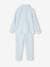 Pijama camisero con estampado de lunares brillantes para niña azul claro 