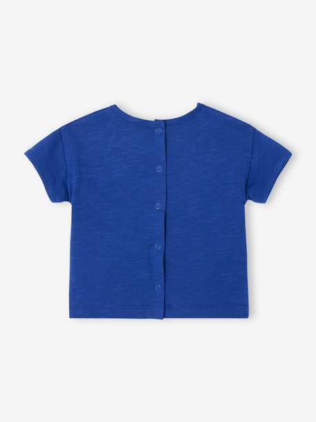 Camiseta de manga corta sol para bebé azul eléctrico 