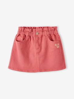 Niña-Faldas-Falda de color estilo paperbag fácil de vestir para niña