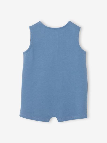 Monoshort de felpa para bebé azul+azul claro 
