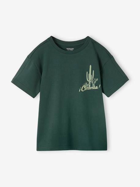 Camiseta con motivo cactus aplicado para niño verde pino 