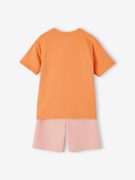 Pijama con short con palmeras para niño albaricoque 
