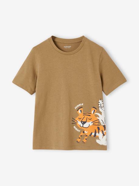 Pack de 2 pijamas con short tigre para niño caqui 