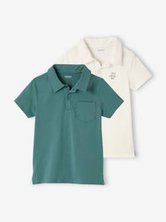 Niño-Camisetas y polos-Pack de 2 polos lisos de manga corta, para niño