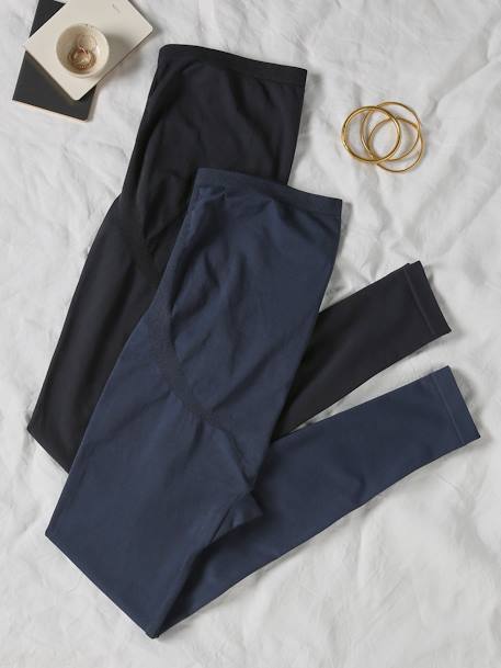 Pack de 2 leggings para embarazo Seamless ENVIE DE FRAISE negro 