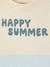 Camiseta colorblock para bebé 'Happy summer' azul claro 