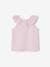 Camiseta sin mangas con volante de bordado inglés para bebé lila 