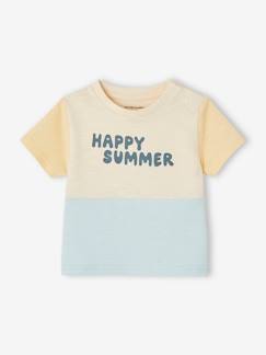 -Camiseta colorblock para bebé "Happy summer"