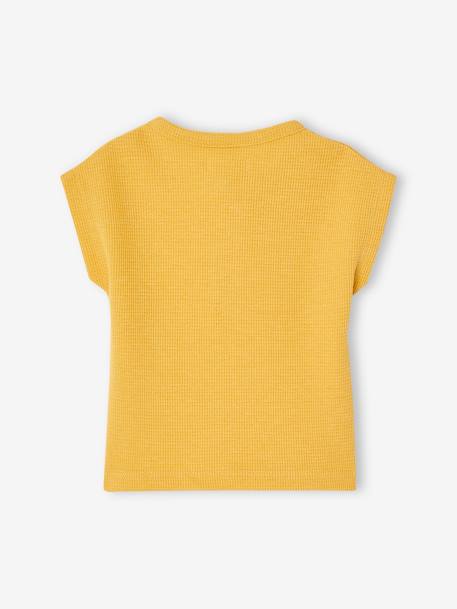Camiseta tunecina nido de abeja para bebé amarillo 