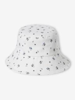 Sombrero bob estilo capelina con flores para niña