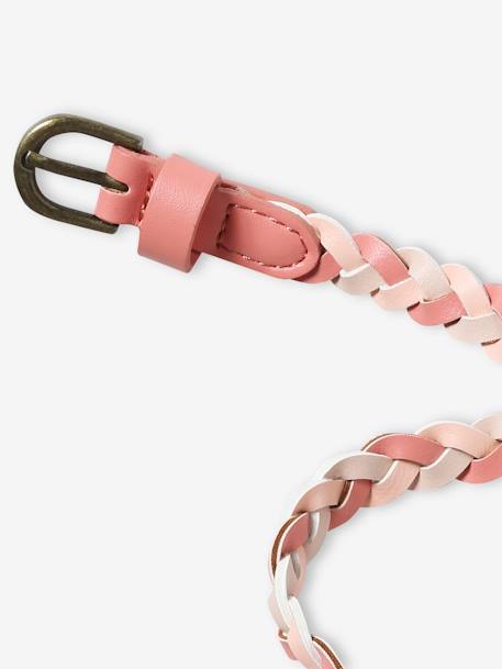 Pack de 3 cinturones finos para niña albaricoque+lote rosa 