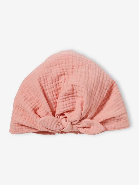 Bebé-Sombrero estilo fular anudado liso para bebé niña