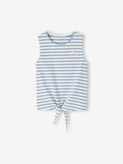 camisetas-Niña-Camiseta sin mangas estampada con lacito, para niña