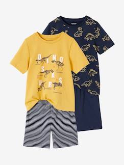 Ecorresponsables-Pack de 2 pijamas con short dinosaurio para niño