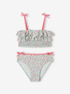 Niña-Bañadores-Biquini-Bikini estampado de flores para niña