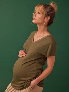 Ropa Premamá-Camisetas y tops embarazo-Camiseta para embarazo con cuello de pico irisada ENVIE DE FRAISE
