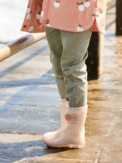 Calzado-Botas infantiles brillantes de lluvia
