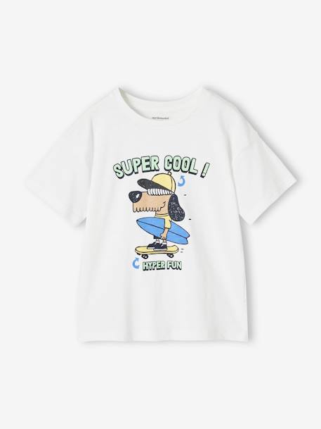Camiseta con motivo divertido animal para niño azul azur+azul turquesa+blanco 