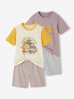 Pijamas y bodies bebé-Niño-Pack de 2 pijamas con short para niño
