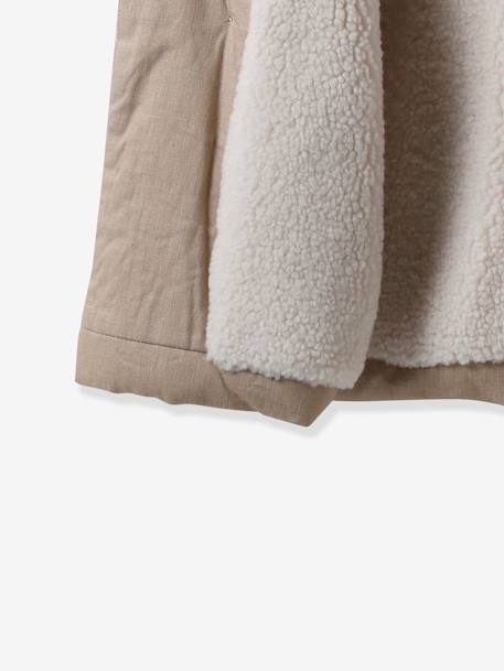 Abrigo de lino de algodón para bebé CYRILLUS beige 
