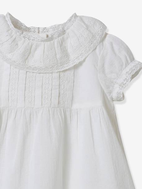 Vestido para bebé - Colección Fiesta y Boda CYRILLUS blanco 
