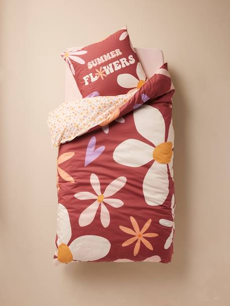 Conjunto infantil de funda nórdica + funda de almohada de algodón reciclado - IBIZA multicolor 