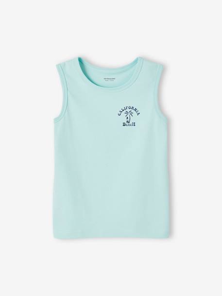 Pack de 2 camisetas sin mangas para niño lote azul+lote verde 