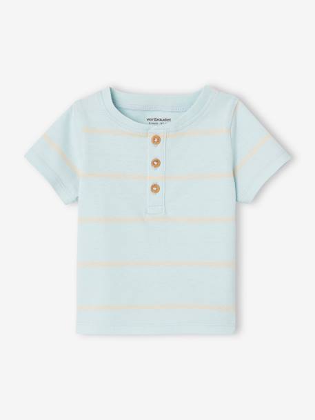 Conjunto de camiseta y short para bebé azul claro 