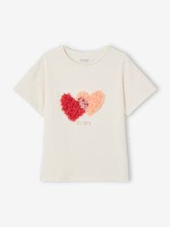 Niña-Camisetas-Camiseta con motivo con flecos y detalles irisados para niña