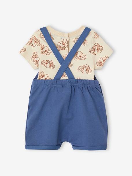 Conjunto para bebé camiseta + peto short Disney® El Rey León azul índigo 