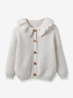 -Cárdigan para bebé de algodón orgánico y lana CYRILLUS