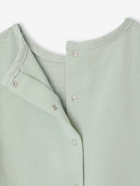 Camiseta de manga corta dos tejidos para bebé verde agua 