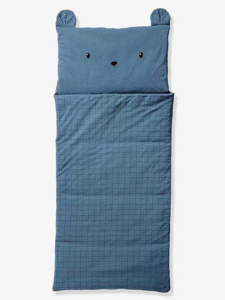 Saco de dormir Osito con algodón reciclado azul 