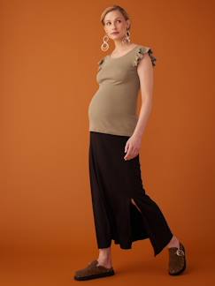 Ropa Premamá-Faldas embarazo-Falda larga para embarazo de punto ENVIE DE FRAISE