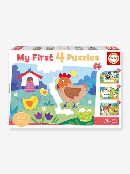 Mi primer puzzle mamás y bebés en la granja - EDUCA - 4 puzzles 5/8 piezas multicolor 