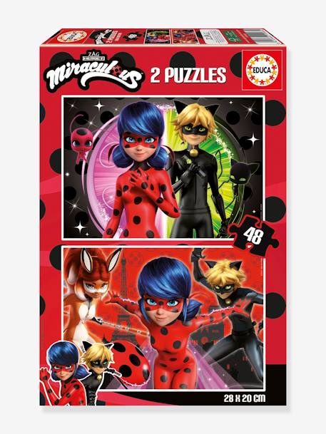 Puzzle 2 x 48 piezas Miraculous Ladybug - EDUCA multicolor 