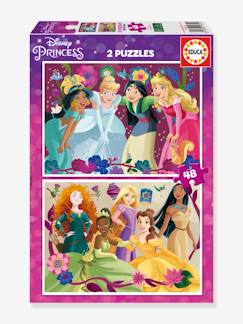 Juguetes-Juegos educativos- Puzzles-2X48 piezas Puzzles Princesas Disney - EDUCA
