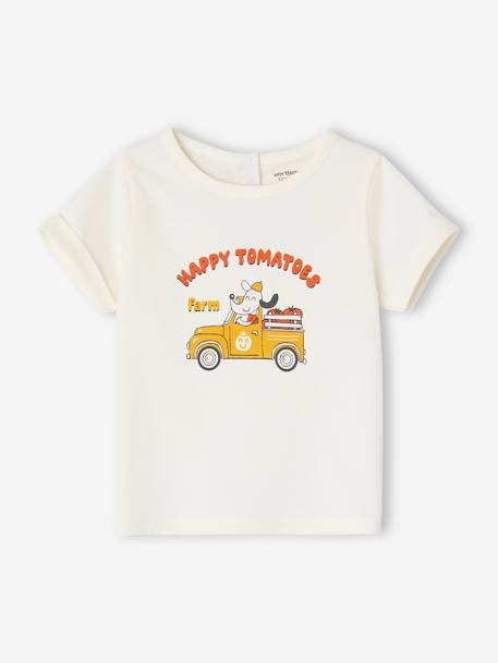 Camiseta 'farmer' para bebé crudo 