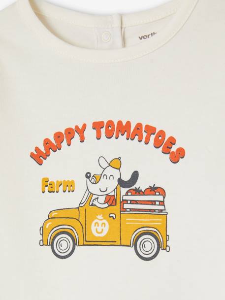 Camiseta 'farmer' para bebé crudo 